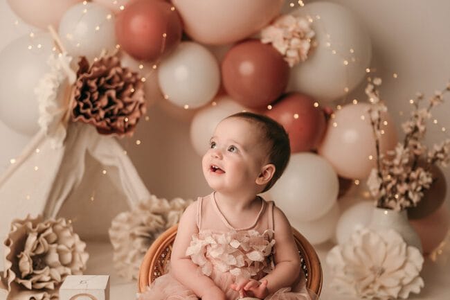 toronto ontario cake smash first birthday photo session