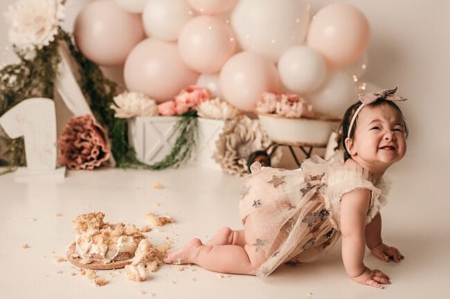 toronto ontario cake smash first birthday photos